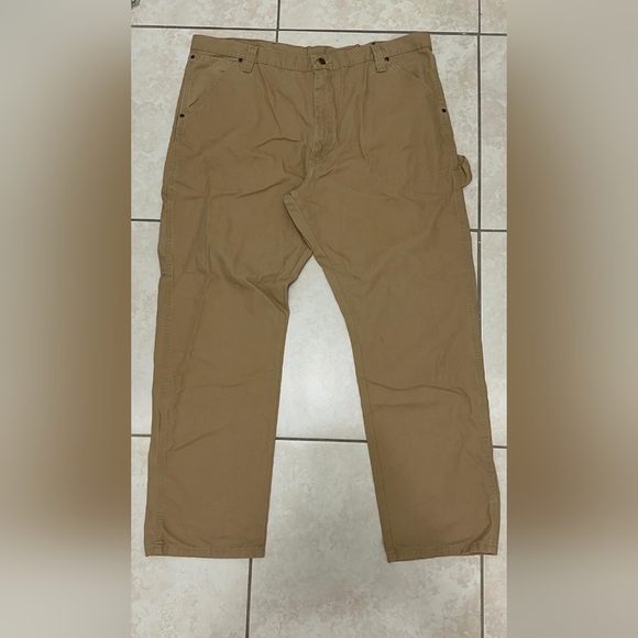 Wrangler Carpenter Men's Pant's 100% Cotton 42 x32 Cargo style Wide Leg. - Picture 1 of 11